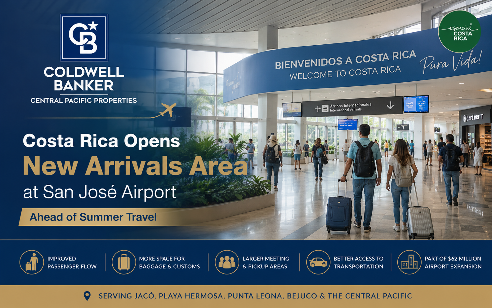 Record Travel Numbers Leads Costa Rica to Expand Arrivals Area at San José Airport